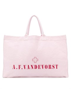 Объемная сумка тоут с логотипом A.f.vandevorst