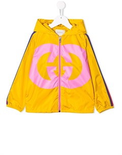 Куртка с капюшоном и принтом логотипа Gucci kids