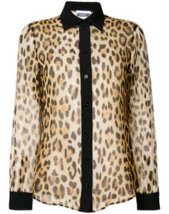 Рубашка с леопардовым принтом Moschino