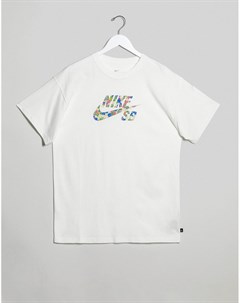 Белая футболка с логотипом Nike sb
