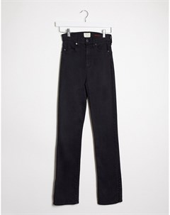 Черные расклешенные джинсы с завышенной талией Jeans Alice & olivia