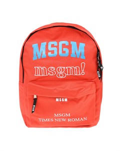 Красный рюкзак с логотипом 28х40х13 см детский Msgm