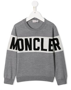 Свитер с контрастным логотипом Moncler enfant