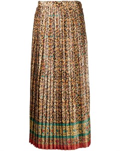 Плиссированная юбка 1970 х годов с цветочным принтом Yves saint laurent pre-owned
