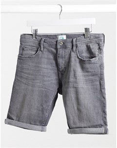 Серые джинсовые шорты узкого кроя Esprit