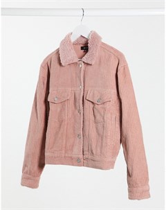 Розовая вельветовая куртка Missguided