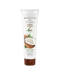 Крем с органическим кокосовым маслом Silk Therapy With Coconut Oil Curl Cream Biosilk (сша)