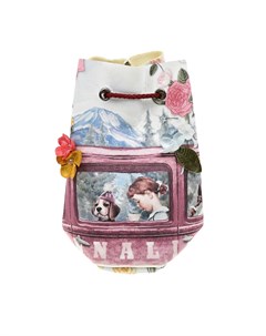 Рюкзак с цветочными аппликациями детский Monnalisa