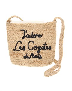 Плетеная сумка с вышитым логотипом 25 5x20x12 см Les coyotes de paris
