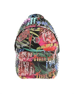Рюкзак с разноцветными надписями 35x36x14 см детский Philipp plein
