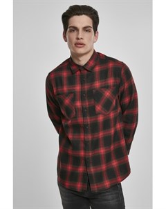 Рубашка Checked Flanell Shirt 6 Black Red XL Urban classics