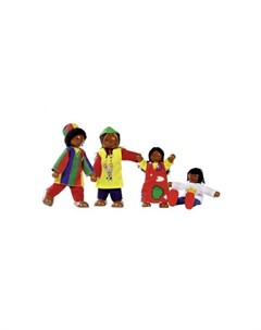 Куклы Семья африканская 4 в 1 Goki