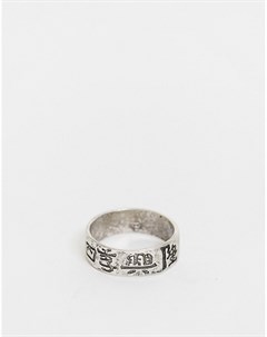 Серебристое кольцо с китайскими иероглифами Asos design