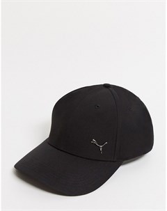 Черная кепка с металлическим логотипом Puma