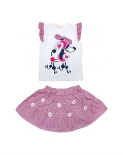 Комплект для девочки футболка юбка 3055 1 Baby rose