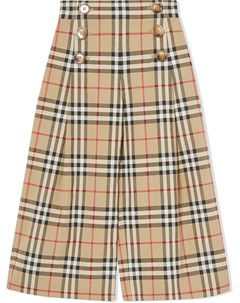 Брюки строгого кроя в клетку Vintage Check Burberry kids