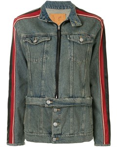 Джинсовая куртка с контрастными полосками по бокам Martine rose
