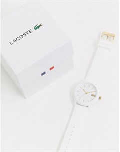 Белые часы с силиконовым ремешком 12 12 Lacoste