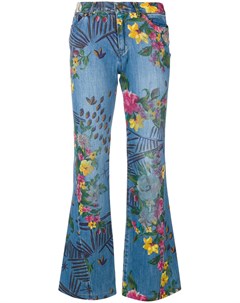 Расклешенные джинсы с цветочным принтом Kenzo pre-owned