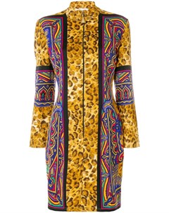 Мини платье с леопардовым принтом Versus pre-owned