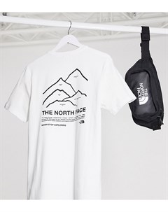 Белая футболка с принтом на спине Peaks эксклюзивно для ASOS The north face
