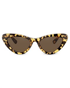 Солнцезащитные очки в оправе кошачий глаз черепаховой расцветки Miu miu eyewear