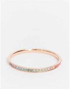 Розово золотистый браслет с разноцветными кристаллами Ted baker london