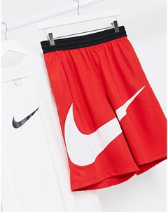 Красные шорты с большим логотипом галочкой Nike basketball
