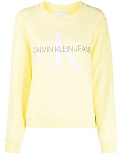 Толстовка с круглым вырезом и вышитым логотипом Calvin klein jeans