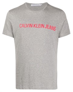 Футболка с круглым вырезом и логотипом Calvin klein jeans