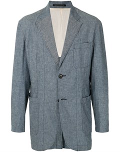 Двубортный пиджак со строчкой в тон Yohji yamamoto pre-owned