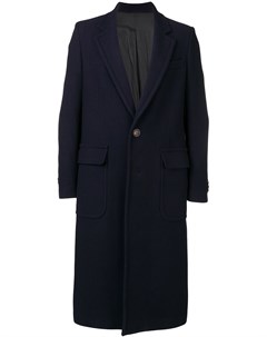 Длинное пальто с накладными карманами Ami