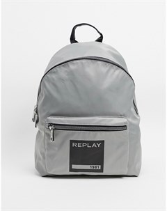 Серый рюкзак с логотипом Replay