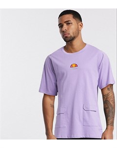 Лавандовая oversized футболка с карманами в стиле милитари эксклюзивно для ASOS Ellesse