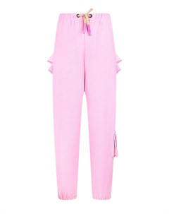 Розовые спортивные брюки с рюшами Natasha zinko