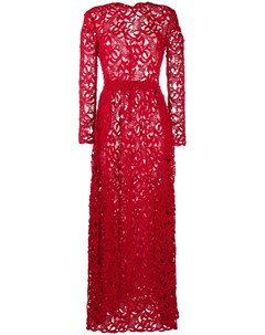Кружевное платье 2012 го года с длинными рукавами Valentino pre-owned