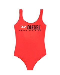 Красный купальник с логотипом Diesel