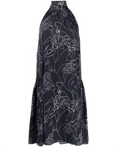 Расклешенное платье с высоким воротником Victoria victoria beckham
