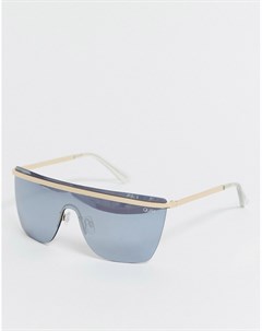 Золотистые серебристые солнцезащитные очки Quay Quay australia