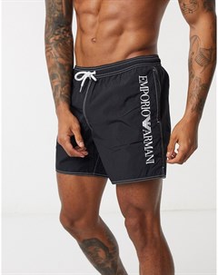 Черные шорты для плавания с логотипом Emporio Armani Emporio armani bodywear