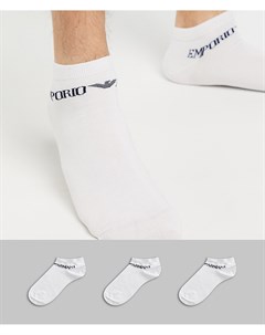 Набор из 3 пар белых спортивных носков Emporio armani