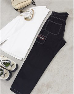 Черные классические брюки с контрастными швами Kickers