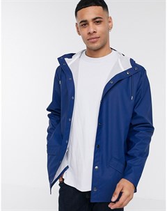 Синяя легкая куртка с капюшоном Rains
