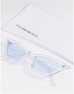 Прозрачные солнцезащитные очки кошачий глаз Glamorous