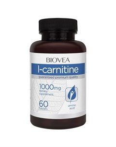 Добавка биологически активная к пище L Карнитин L Carnitine 1000 мг 60 таблеток Biovea