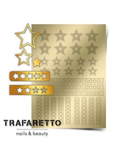 Металлизированные наклейки UZ 02 золото Trafaretto