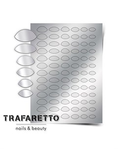 Металлизированные наклейки CL 10 серебро Trafaretto