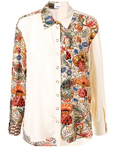 Рубашка с цветочным принтом в стиле колор блок Burberry