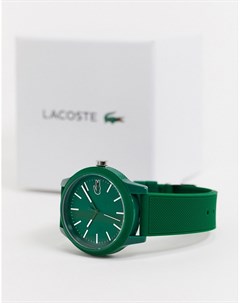 Зеленые часы с силиконовым ремешком 12 12 Lacoste