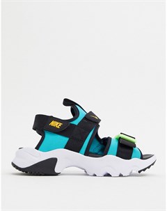 Бирюзово синие сандалии Nike